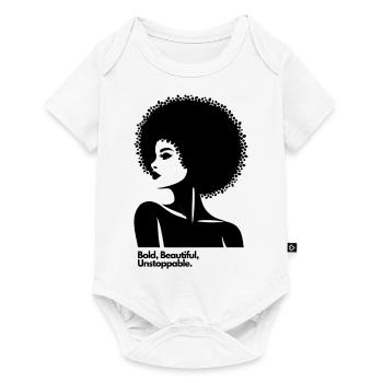 Afro Queen Silhouette - Baby Premium short-sleeve bodysuit - white - Front