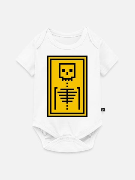 Knochen - Baby Premium Kurzarmbody - Weiß