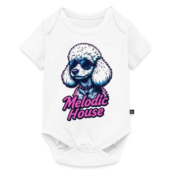 Melodic House Pudel - Baby Premium Kurzarmbody - Weiß - Vorne