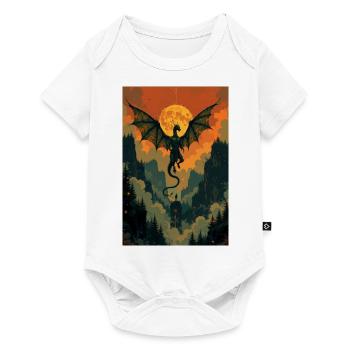 Drache - Baby Premium Kurzarmbody - Weiß - Vorne