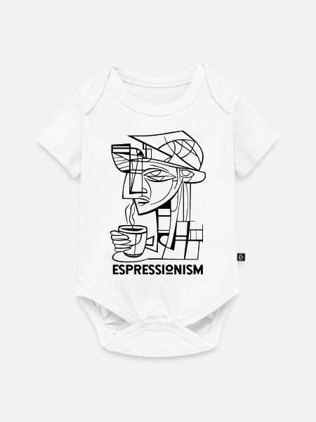 Espressionism - Espresso - Kaffee trinken - Baby Premium Kurzarmbody - Weiß