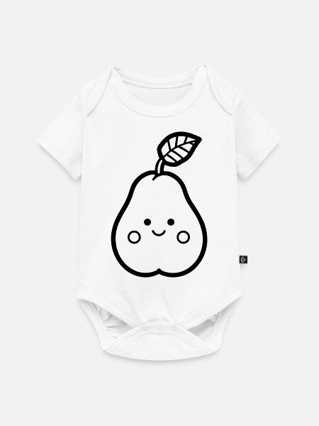 Birne - Baby Premium Kurzarmbody - Weiß