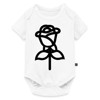 Pink Flower - Baby Premium short-sleeve bodysuit - white - Front