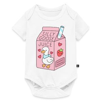 Jus d’oies idiotes boisson d’oie mignonne - Body à manches courtes Premium Bébé - blanc - Devant
