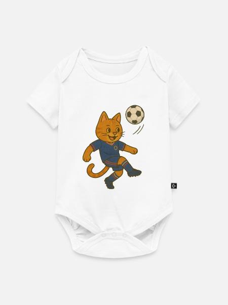 BARCELONA FUSSBALL - Baby Premium Kurzarmbody - Weiß