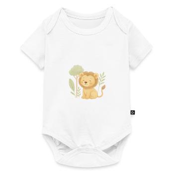 süßes Löwenmotiv/ Löwe / Dschungel - Baby Premium Kurzarmbody - Weiß - Vorne