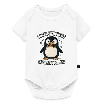 Ne me regarde pas dans ce ton drôle de pingouin - Body à manches courtes Premium Bébé - blanc - Devant