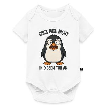 Ne me regarde pas sur ce ton Pingouin - Body à manches courtes Premium Bébé - blanc - Devant