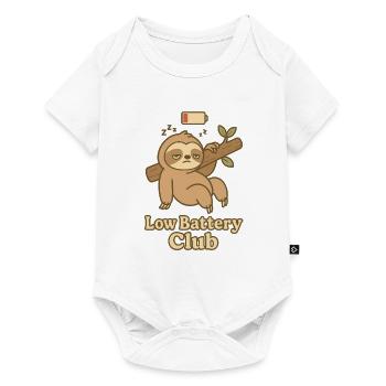 Low Battery Club – Sloth Edition - Baby Premium Kurzarmbody - Weiß - Vorne