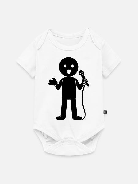 Entertainer Sänger - Baby Premium Kurzarmbody - Weiß