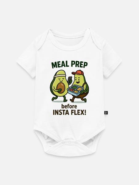 Meal Prep Avocado - Baby Premium Kurzarmbody - Weiß