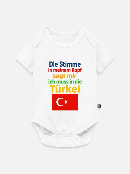 Türkei - Baby Premium Kurzarmbody - Weiß