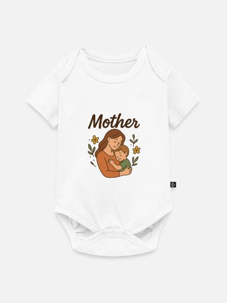 Mutter - Baby Premium Kurzarmbody - Weiß