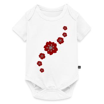 Japanese Cherry Blossom - Sakura ligne 2 - Body à manches courtes Premium Bébé - blanc - Devant