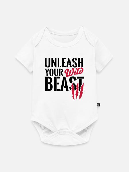 Entfessele dein wildes Tier - Baby Premium Kurzarmbody - Weiß