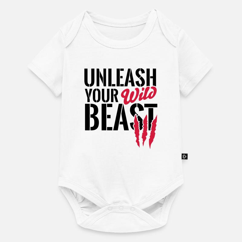 Entfessele dein wildes Tier - Baby Premium Kurzarmbody - Weiß