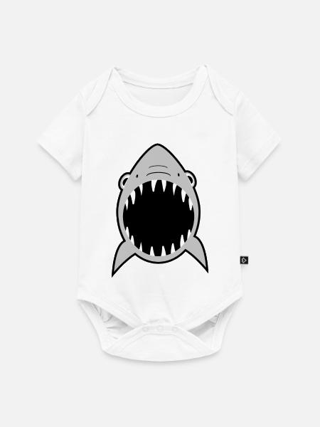 Hai - Baby Premium Kurzarmbody - Weiß