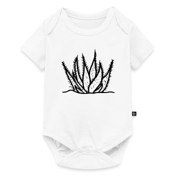 Aloe vera agave dessin de cactus - Body à manches courtes Premium Bébé - blanc - Devant