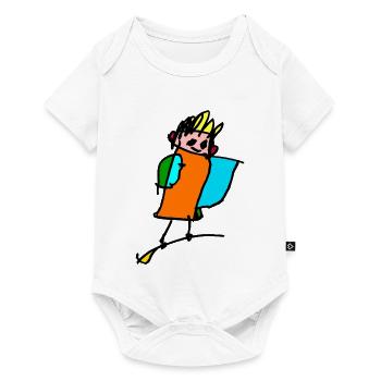 little witch on the broom - Baby Premium short-sleeve bodysuit - white - Front