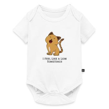 je me sens comme un lion cadeau de chat - Body à manches courtes Premium Bébé - blanc - Devant