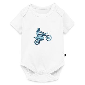 Motorcross freestyle im Camo Look - Baby Premium Kurzarmbody - Weiß - Vorne