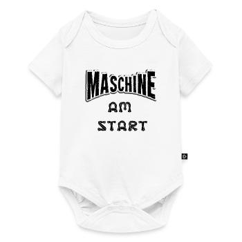 Bodybuilding strength training machine fitness t-shirt - Baby Premium short-sleeve bodysuit - white - Front
