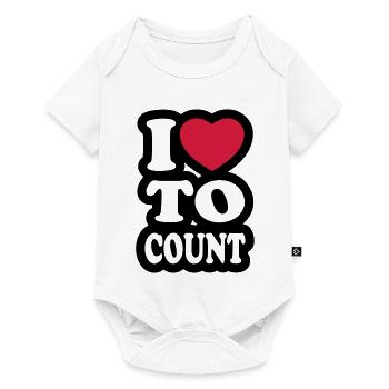 I love to count - J'aime compter - Body à manches courtes Premium Bébé - blanc - Devant
