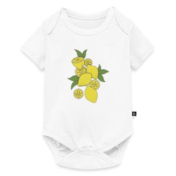Zitrone - Baby Premium Kurzarmbody - Weiß - Vorne