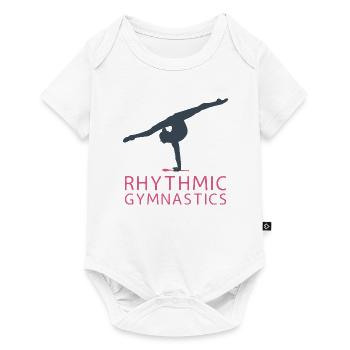 Gymnastique rythmique Gymnastique cadeau sport - Body à manches courtes Premium Bébé - blanc - Devant