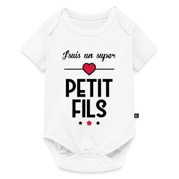 Petit Fils Enfant Bébé Famille Naissance Noël - Baby Premium short-sleeve bodysuit - white - Front