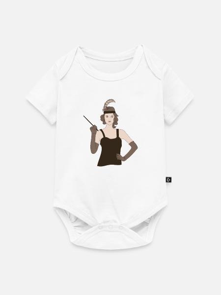 1920 1920s vintage retro Geschenk Charleston 20er - Baby Premium Kurzarmbody - Weiß