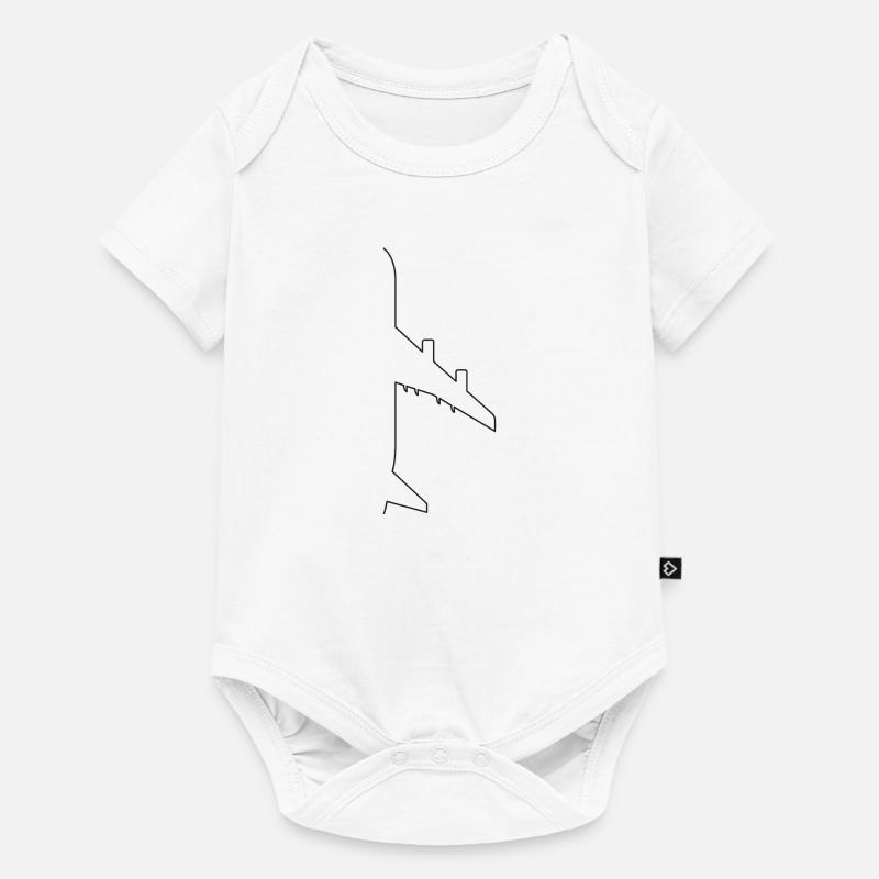 Flugzeug - Baby Premium Kurzarmbody - Weiß