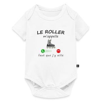 Le roller m'appelle de la collection "appel" - Body à manches courtes Premium Bébé - blanc - Devant