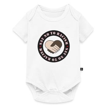 Non au racisme cadeaux anti raciste - Body à manches courtes Premium Bébé - blanc - Devant