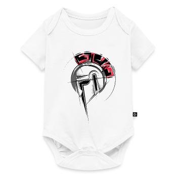 Gladiator Illustration Fighter Helm Römer icon - Baby Premium Kurzarmbody - Weiß - Vorne