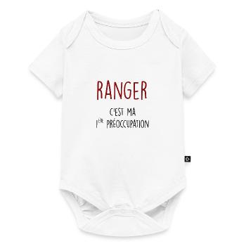 ranger c'est ma 1ère préoccupation - Body à manches courtes Premium Bébé - blanc - Devant