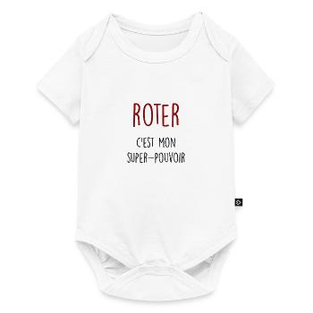 roter c'est mon super pouvoir - Body à manches courtes Premium Bébé - blanc - Devant