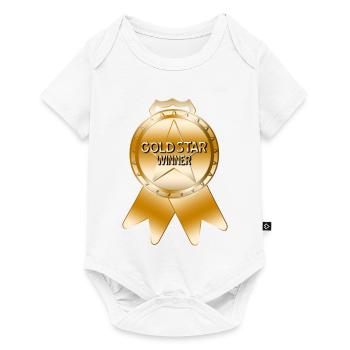 Gold Star Winner Medal - Baby Premium short-sleeve bodysuit - white - Front