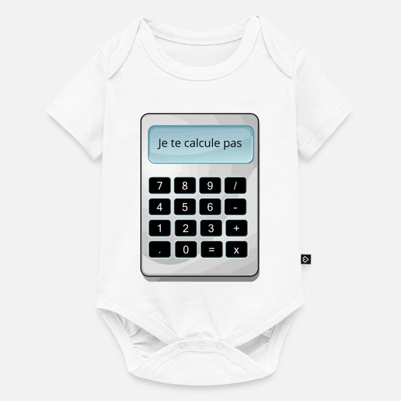 Je te calcule pas humour math matheux calculette - Body à manches courtes Premium Bébé - blanc