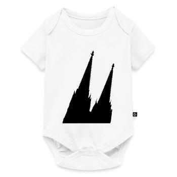 Schräger Kölner Dom in Köln - Baby Premium Kurzarmbody - Weiß - Vorne