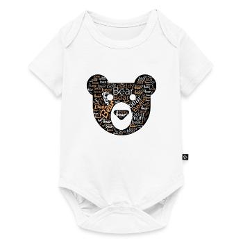 Teddy Bär Bärchen - Teddy Bear Word Cloud Art - Baby Premium Kurzarmbody - Weiß - Vorne