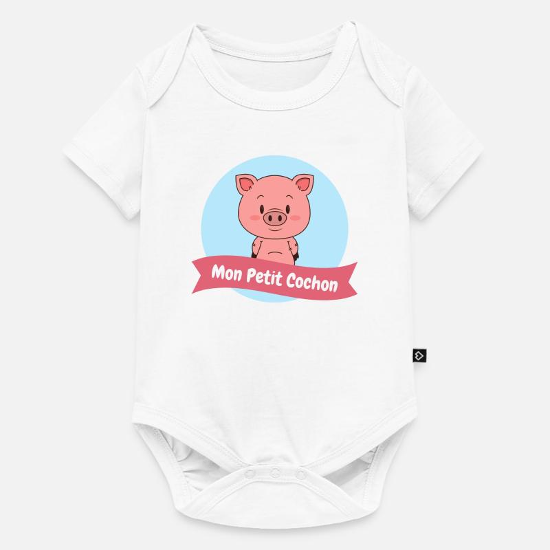 Mon Petit Cochon Mignon - Body à manches courtes Premium Bébé - blanc