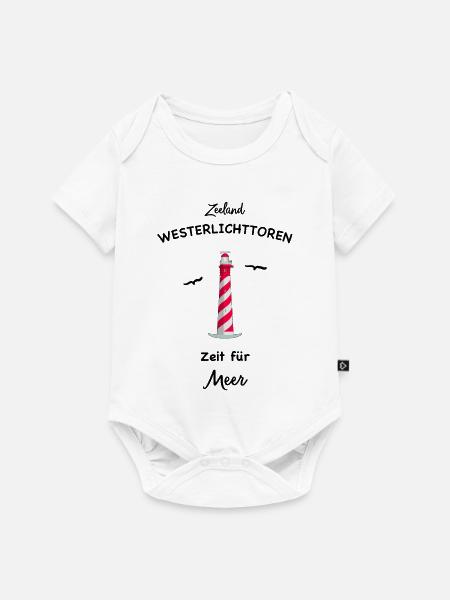 Zeeland, Leuchtturm Westerlichttoren Niederlande - Baby Premium Kurzarmbody - Weiß