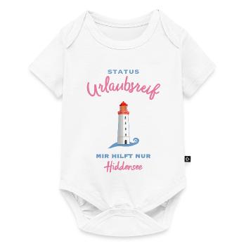 Hiddensee, Leuchtturm Dornbusch, Urlaubsreif - Baby Premium Kurzarmbody - Weiß - Vorne