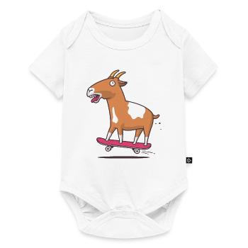 Skateboard Goat - Body à manches courtes Premium Bébé - blanc - Devant