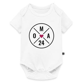Oma 24 - Oma Herz - Oma 2024 - Baby Premium Kurzarmbody - Weiß - Vorne