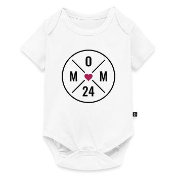 MOM 24 COEUR BÉBÉ MAMAN AMOUR FÊTE DES MÈRES MAMAN 2024 - Body à manches courtes Premium Bébé - blanc - Devant