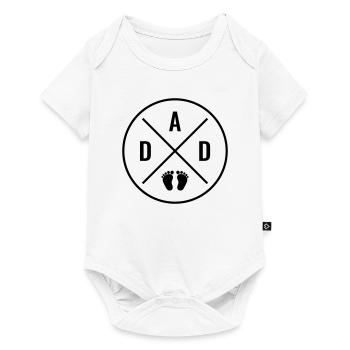 DAD Baby Birth Baby Feet Dad Love Father's Day Dad - Baby Premium short-sleeve bodysuit - white - Front