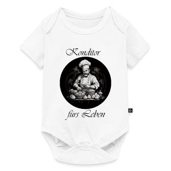 Konditor für Leben - Baby Premium Kurzarmbody - Weiß - Vorne