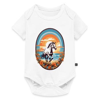 Horse on the beach - Baby Premium short-sleeve bodysuit - white - Front